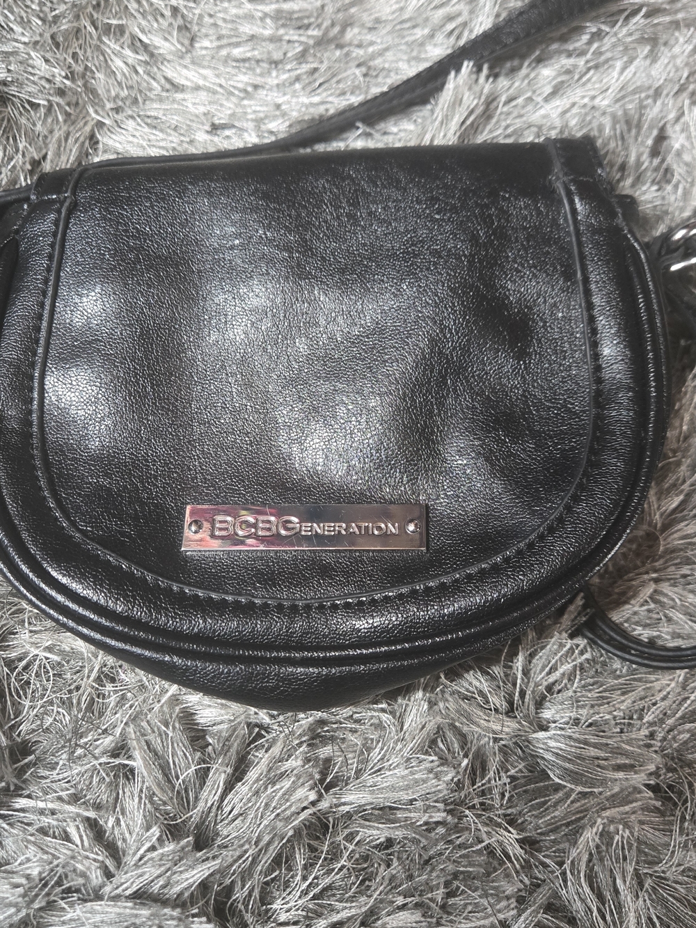 BCBGeneration Black Leather Crossbody Bag